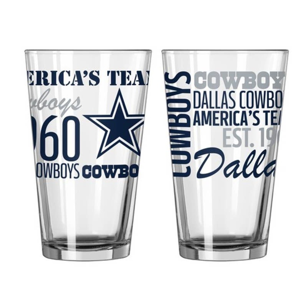 NFL Dallas Cowboys Pint Glass (1) Boelter Team Logo Spirit 16oz New Drink Texas